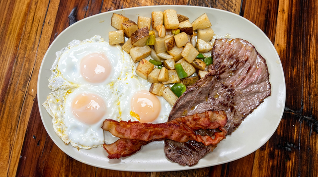 Steak and Eggs Plate.